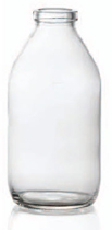 250 ml infuusflacon, helder, type 3 geblazen glas